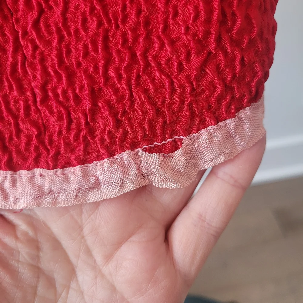 Vintage 1960s dagger collar red mini dress size small - Picture 12 of 14